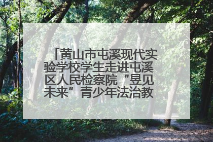 黄山市屯溪现代实验学校学生走进屯溪区人民检察院“昱见未来”青少年法治教育宣传基地