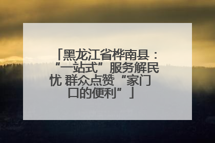 黑龙江省桦南县：“一站式”服务解民忧 群众点赞“家门口的便利”