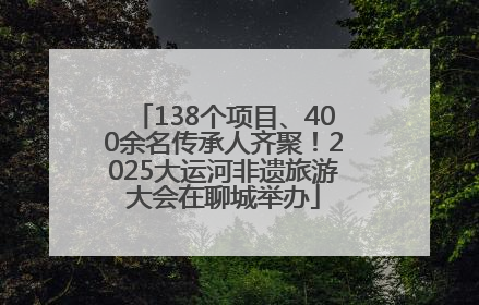 138个项目、400余名传承人齐聚！2025大运河非遗旅游大会在聊城举办