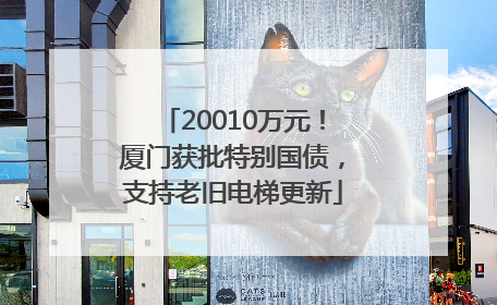 20010万元！厦门获批特别国债，支持老旧电梯更新