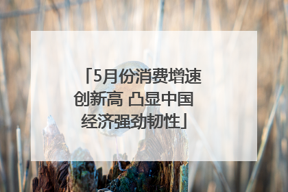 5月份消费增速创新高 凸显中国经济强劲韧性
